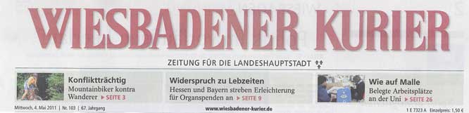 Bärbel Schwitzgebel, “Eine ‘Dark Lady’ wird enthüllt”, Wiesbadener Kurier (4. Mai 2011)